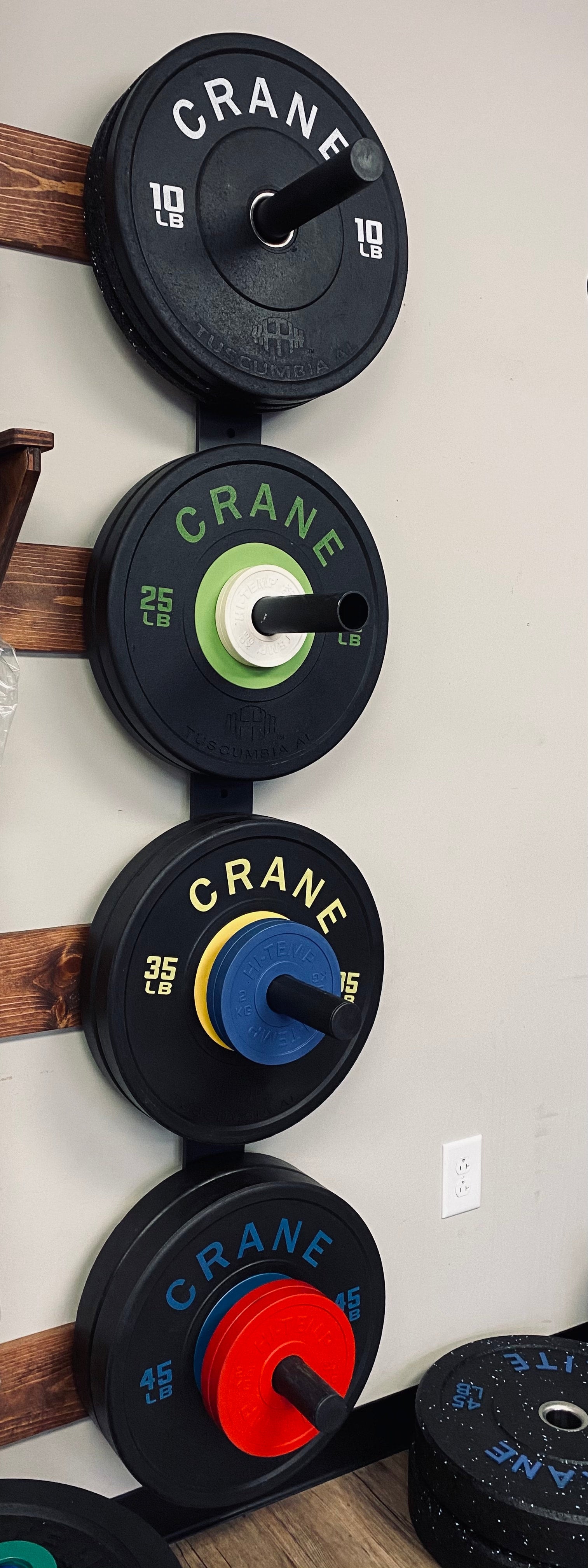 Wall Mount Diy Weight Storage Wall Wall Mounted Plate Storage Crane Fitness  Equipment